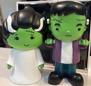 New Candy Corn Lane Frankenstein And Bride 8” Figurines Halloween Decor Set Of 2